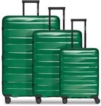 Bergpfeil Travel 4-Rollen Kofferset 3-tlg. mit Dehnfalte gr&uuml;n TAS038259