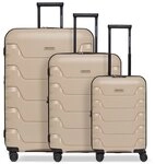 Smartbox Edition 01 4 Rollen Kofferset 3-teilig mit Dehnfalte beige TAS040742