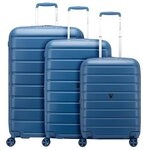 Roncato Relife 4 Rollen Kofferset 3-teilig mit Dehnfalte blau TAS050053