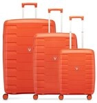 Roncato Skyline 2.0 4 Rollen Kofferset 3-teilig mit Dehnfalte orange TAS017475