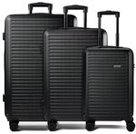 Nowi Grand Canaria 4-Rollen Kofferset 3tlg. mit Doppelrollen schwarz TAS078296