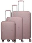 Travelite Tamaris x Travelite Voyaage 4 Rollen Kofferset 3-teilig mit Dehnfalte rot