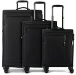 American Tourister Nitestream 4 Rollen Kofferset 3-teilig mit Dehnfalte schwarz