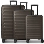 d & n d&n Toronto 4 Rollen Kofferset 3-teilig mit Dehnfalte grau TAS076172