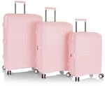 Heys AirLite 4 Rollen Kofferset 3-teilig mit Dehnfalte rosa TAS038709