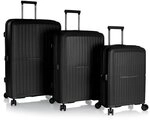 Heys AirLite 4 Rollen Kofferset 3-teilig mit Dehnfalte schwarz TAS038701