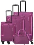 Travelite Corsiica 4 Rollen Kofferset 4-teilig pink TAS077138