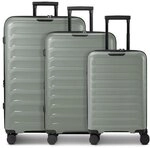 d & n d&n Toronto 4 Rollen Kofferset 3-teilig mit Dehnfalte grau TAS076174