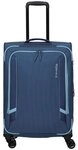Travelite Corsiica 4 Rollen Trolley M 67 cm mit Dehnfalte blau TAS077151