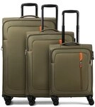 American Tourister Nitestream 4 Rollen Kofferset 3-teilig mit Dehnfalte oliv