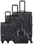 Travelite Corsiica 4 Rollen Kofferset 4-teilig schwarz TAS077137