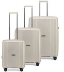 Epic Anthem 4 Rollen Kofferset 3-teilig mit Dehnfalte beige TAS051666