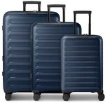 d & n d&n Toronto 4 Rollen Kofferset 3-teilig mit Dehnfalte blau TAS076171