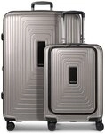Redolz Essentials 14 4-Rollen Kofferset 2 tlg. Laptopfach mit Dehnfalte grau