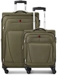 Wenger Beaumont 4 Rollen Kofferset 2-teilig mit Dehnfalte oliv TAS076323