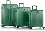 Heys Xtrak 4 Rollen Kofferset 3-teilig mit Dehnfalte gr&uuml;n TAS038793