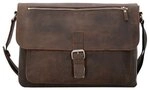 Leonhard Heyden Salisbury Messenger Leder 40 cm Laptopfach braun LHD-907653-2