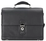Alassio Monza Aktentasche Leder 38 cm Laptopfach schwarz 47127