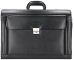 Alassio Pilotenkoffer Leder 49 cm Laptopfach schwarz 45057