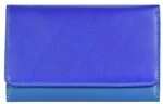 Mywalit Medium Tri-fold Geldb&ouml;rse I Leder 14 cm blau 363-92