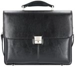 Alassio Faenza Aktentasche Leder 40 cm Laptopfach schwarz 47011