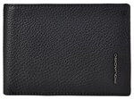 Piquadro Geldb&ouml;rse RFID Schutz Leder 13 cm schwarz TAS079254