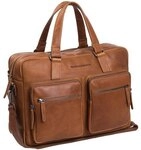 The Chesterfield Brand Wax Pull Up Aktentasche Leder 43 cm Laptopfach braun