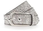 b.belt Nieteng&uuml;rtel I Leder 85 cm weiss BB0225L03-85-0110