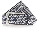 b.belt Nieteng&uuml;rtel I Leder 80 cm blau BB0225L03-80-0485