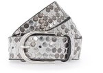 b.belt Nieteng&uuml;rtel Leder 80 cm weiss BB0765L38-80-110
