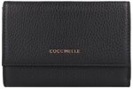 Coccinelle Metallic Soft Geldb&ouml;rse Leder 14 cm schwarz E2MW5116601-001