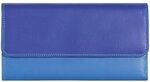 Mywalit Tri-fold Zip Wallet Geldb&ouml;rse Leder 17 cm blau 269-92
