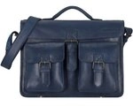 Greenland Nature Nature Aktentasche Leder 40 cm blau 1100-26