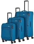 Travelite Chios 4 Rollen Kofferset 3-teilig mit Dehnfalte blau 80040-22