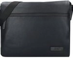 Jost Stockholm Messenger Tasche Leder 38 cm Laptopfach schwarz 4692-001