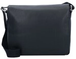 Leonhard Heyden Berlin Messenger Umh&auml;ngetasche Leder 32 cm Laptopfach schwarz