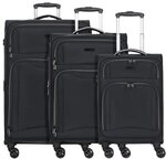 d & n d&n Travel Line 9204 4 Rollen Kofferset 3-teilig mit Dehnfalte schwarz...
