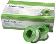 BSN medical - Essity Leukosilk wei&szlig;es Fixier-Rollenpflaster, 2,50 cm &times; 5,0 m (12