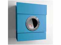 Radius Design Letterman 2 Briefkasten ohne Pfosten | blau (RAL 5012) | ohne...