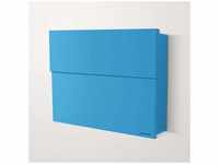 Radius Design Letterman XXL 2 Briefkasten ohne Pfosten | blau (RAL 5012) | ohne