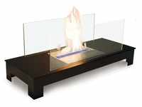 Radius Design Floor Flame Ethanol Kamin Gestell schwarz, Edelstahlplatte...