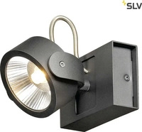 SLV KALU, Wand- und Deckenleuchte, einflammig, LED, 3000K, schwarz, 60&deg; - Wand- und