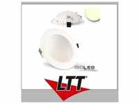 ISOLED LED Downlight LUNA 12W, indirektes Licht, weiß, warmweiß, dimmbar