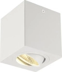 SLV TRILEDO SQUARE CL Aufbau- downlight, mattweiss, LED, 6W, 38&deg;, 3000K, inkl. -