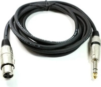 Adam Hall Cables K3 BFV 0100 Mikrofonkabel XLR female auf 6,3 mm Klinke st