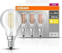 OSRAM LED Base Classic LED Lampe (ex 40W) 4W / 2700K 3er Pack E14