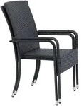 Polyrattan Gartenst&uuml;hle Yoro - Schwarz