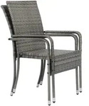 Polyrattan Gartenst&uuml;hle Yoro - Grau-meliert