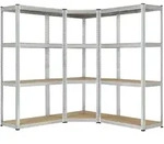 3er Regalsystem 1 Corner & 2 Easy - Silber