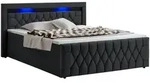 Boxspringbett Leona - Samt - Schwarz